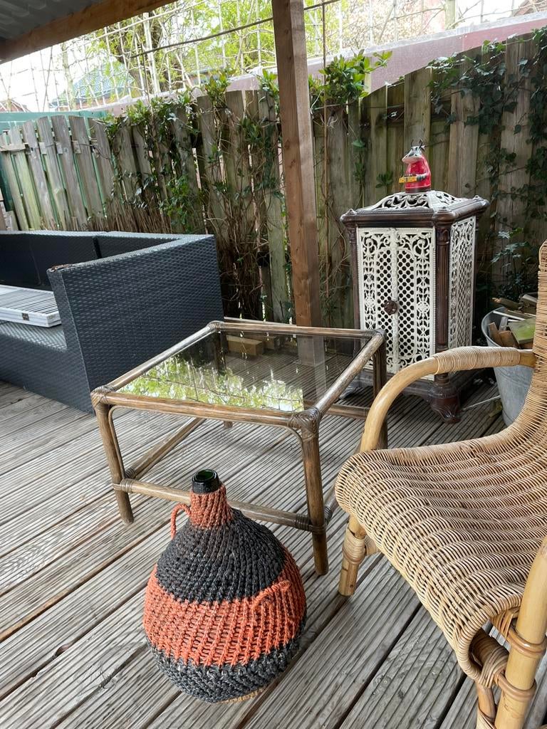 Tafeltje, Huis en Inrichting, Tafels | Bijzettafels, Minder dan 55 cm, Rond, Zo goed als nieuw, Ophalen