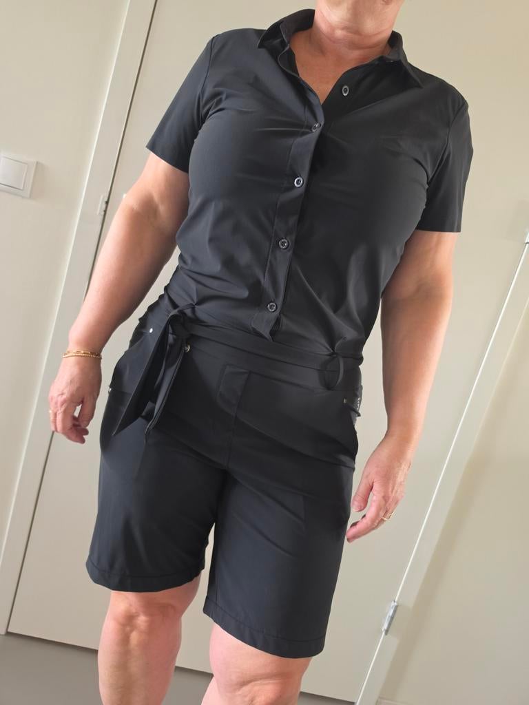 ZIP73 Korte broek Jumpsuit Zwart Maat L, Kleding | Dames, ZIP73, Zwart, Maat 42/44 (L), Ophalen of Verzenden
