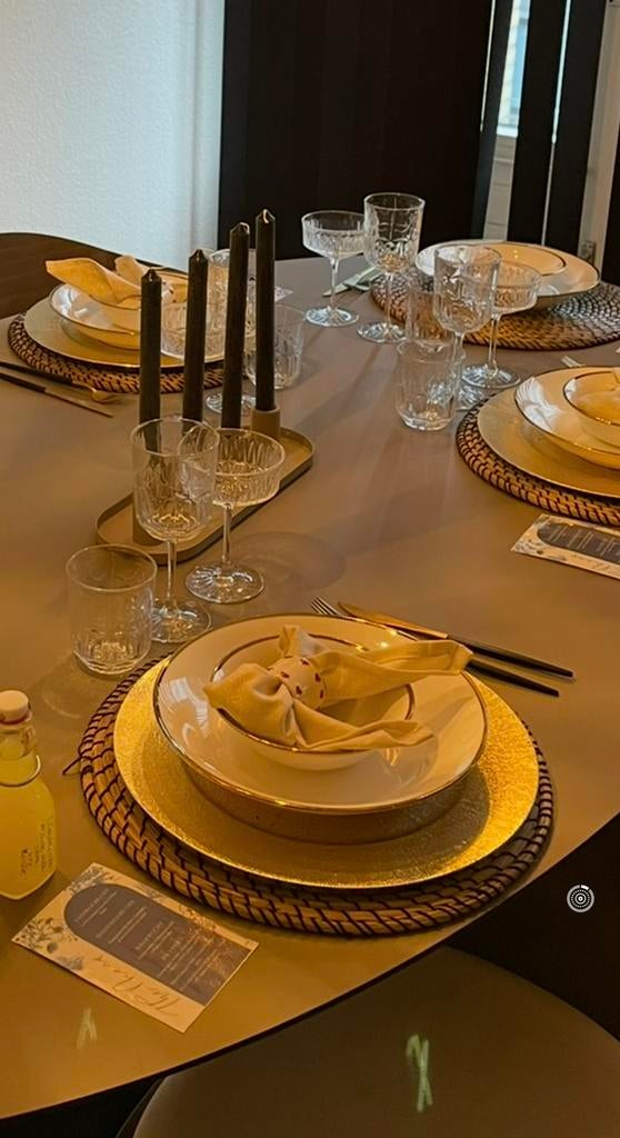VT Wonen Gold Dinnerware Raw serviesset 36-delig, Huis en Inrichting, Keuken | Servies, Ophalen, Keramiek, Zo goed als nieuw, Effen