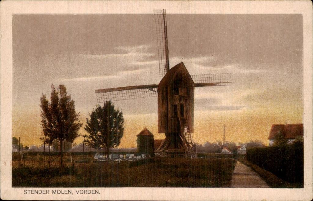 Vorden - Stender Molen - Ansicht, Verzamelen, Ophalen of Verzenden, Voor 1920, Gelopen, Gelderland
