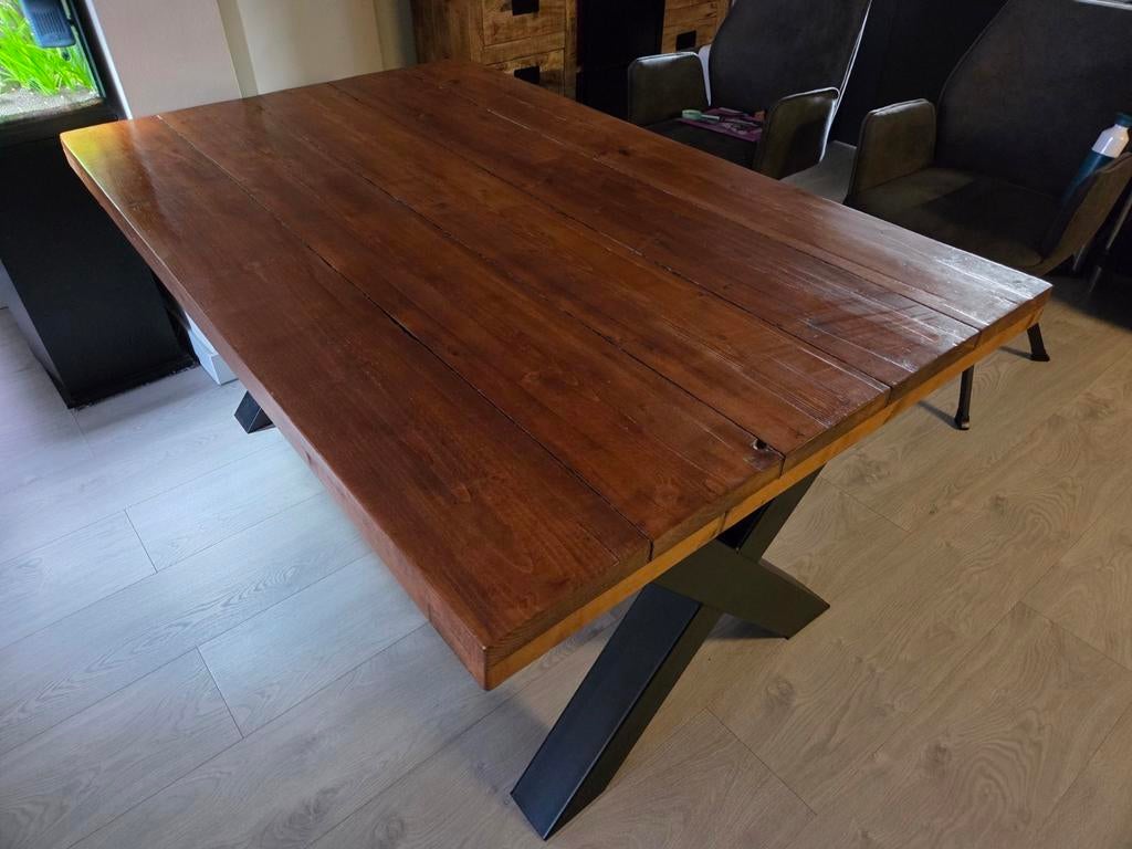Te koop eettafel en salontafel., Ophalen, Rechthoekig, 150 tot 200 cm, 50 tot 100 cm