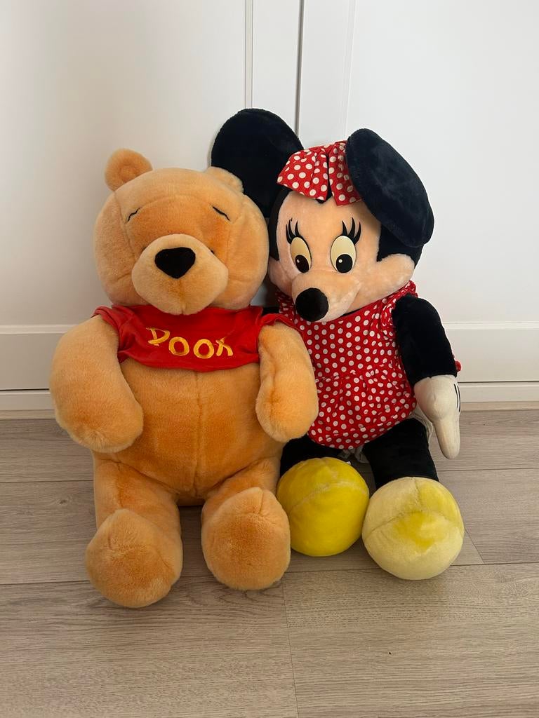 Disney Knuffels: Winnie de Poeh en Minnie Mouse, Oranje, Gebruikt, Disney, Beer