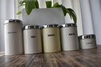 Retro vintage witte Brabantia blikken set 5x, Ophalen of Verzenden, Gebruikt, Overige
