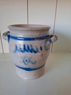Oude aardewerk pot met handvatten, Ophalen of Verzenden