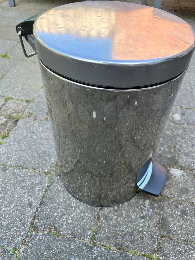Brabantia vuilnisbak 12 liter, Ophalen, Gebruikt, Met pedaal, Rvs