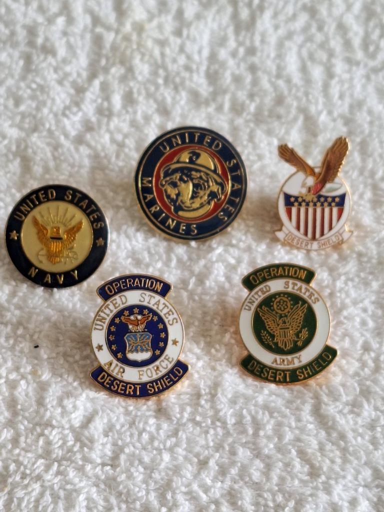 Militaria : USA Golfoorlog Pins ,Zie tekst, Verzamelen, Verzenden, Landmacht, Azië, Overige typen