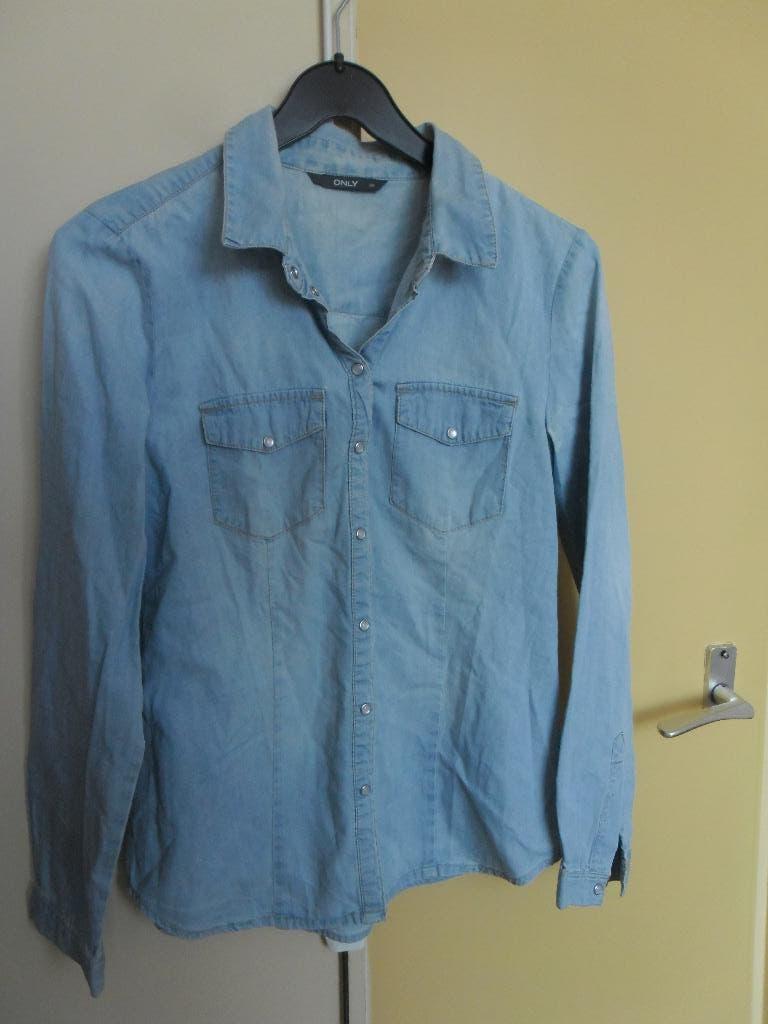 z.g.a.n. only spijkerblouse. Maat 38, Maat 38/40 (M), Only, Blauw, Ophalen of Verzenden