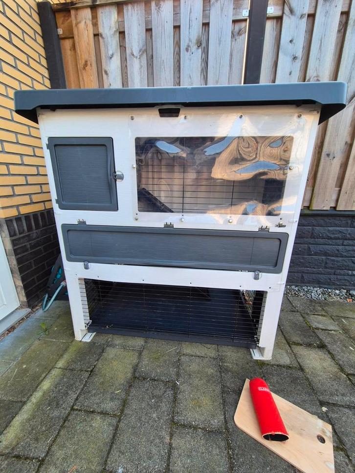 Ferplast grand lodge buitenkooi, Dieren en Toebehoren, Knaagdieren en Konijnen | Hokken en Kooien, Zo goed als nieuw, Kooi, 90 cm of meer