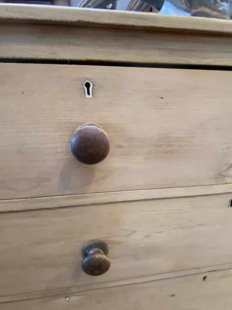 Landelijk oud grenen kast commode ladekast, Antiek en Kunst, Ophalen