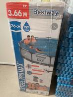Bestway zwembad 76 cmx366 cm breed+afdekzeil+ondermatten, Ophalen, Minder dan 80 cm, Rond, Opzetzwembad