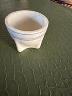 Vintage porseleinen eierdopje met blauwe en gouden strepen, Antiek en Kunst, Antiek | Porselein, Ophalen of Verzenden