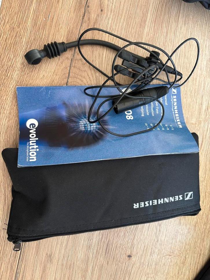 Sennheiser e608 Instrumentmicrofoon met Evolution Series, Muziek en Instrumenten, Microfoons, Gebruikt, Instrumentmicrofoon, Ophalen of Verzenden