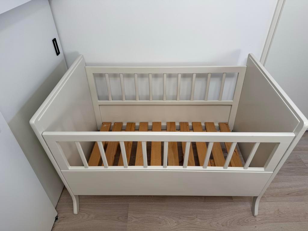Vintage ledikant, Kinderen en Baby's, Kinderkamer | Bedden, Ophalen, Gebruikt, 70 tot 85 cm, Lattenbodem