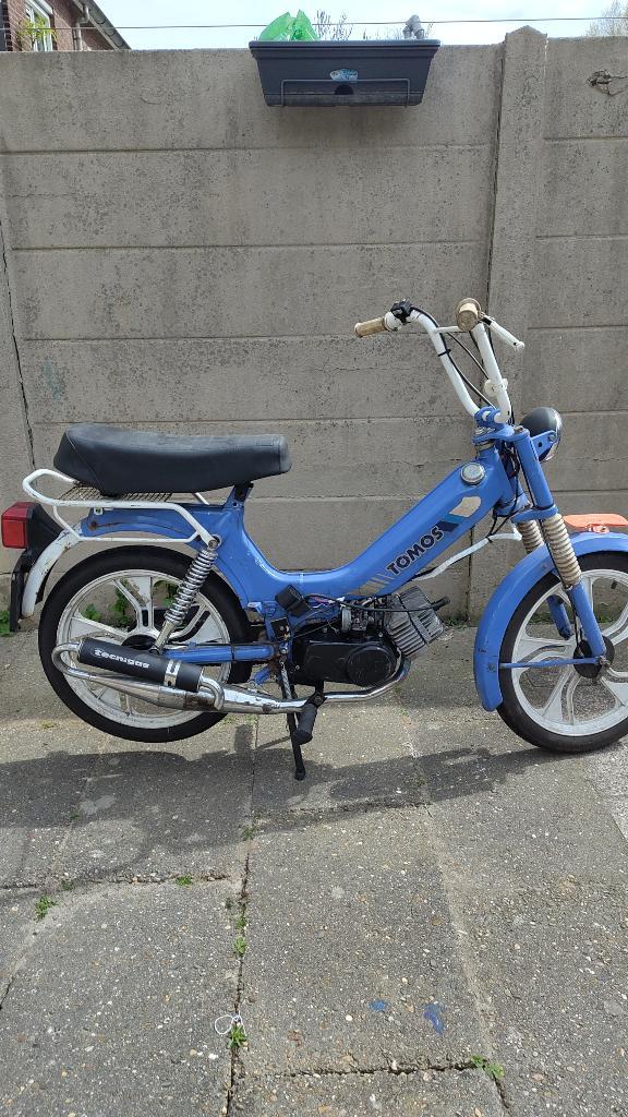 Tomos s25 met airsalcilinder en tecnigas uitlaat, Fietsen en Brommers, Brommers | Tomos, Gebruikt, Standard, Maximaal 45 km/u