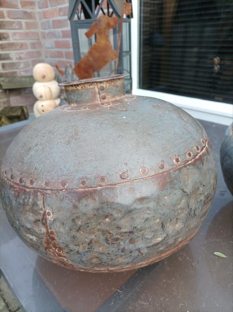 Oude waterkruiken metaal, Ophalen, Overige kleuren, Overige materialen, Minder dan 50 cm
