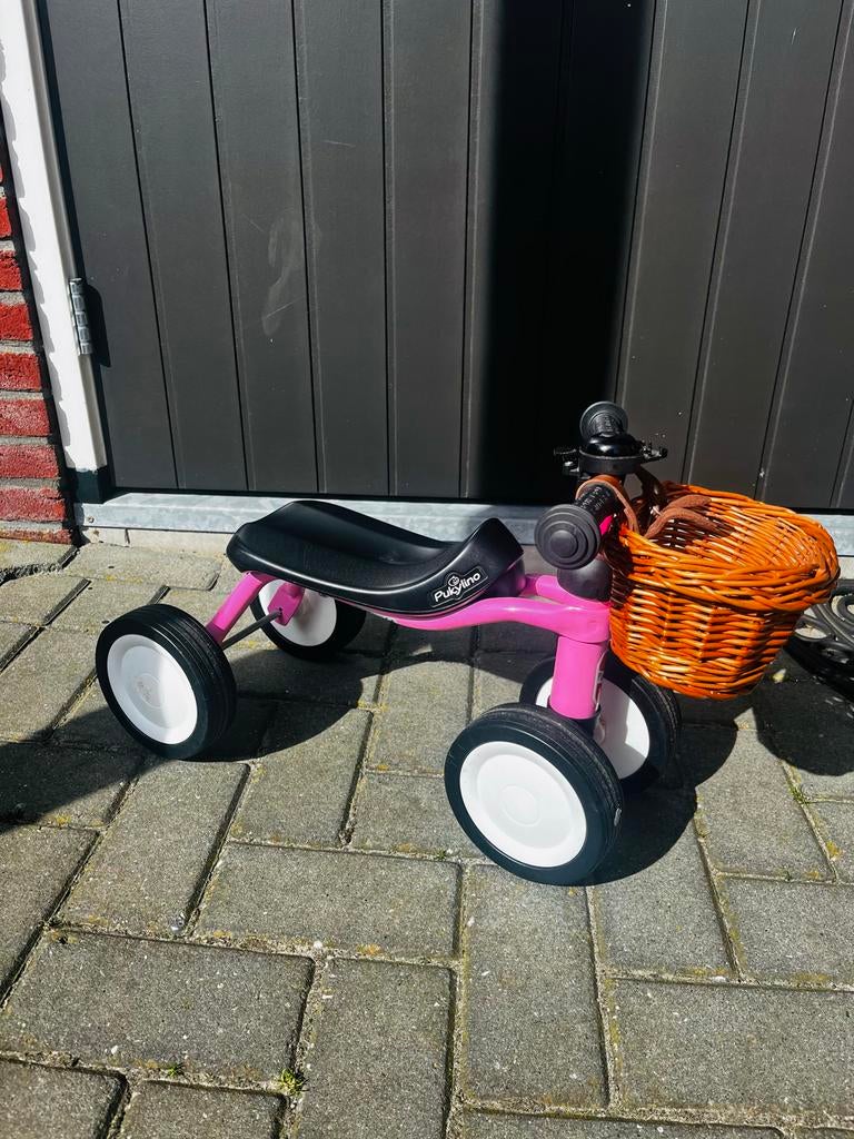 Roze Puky Pukylino Loopfiets met Mandje, Ophalen, Gebruikt, Minder dan 16 inch