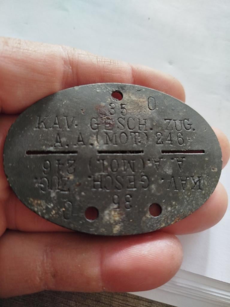 Kavalerie Erkennungsmarke duits wo2, Ophalen of Verzenden, Duitsland, Embleem of Badge