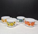 4 Arcopal Lotus kopjes, vintage, Ophalen of Verzenden, Glas, Overige stijlen, Kop(pen) en/of Schotel(s)