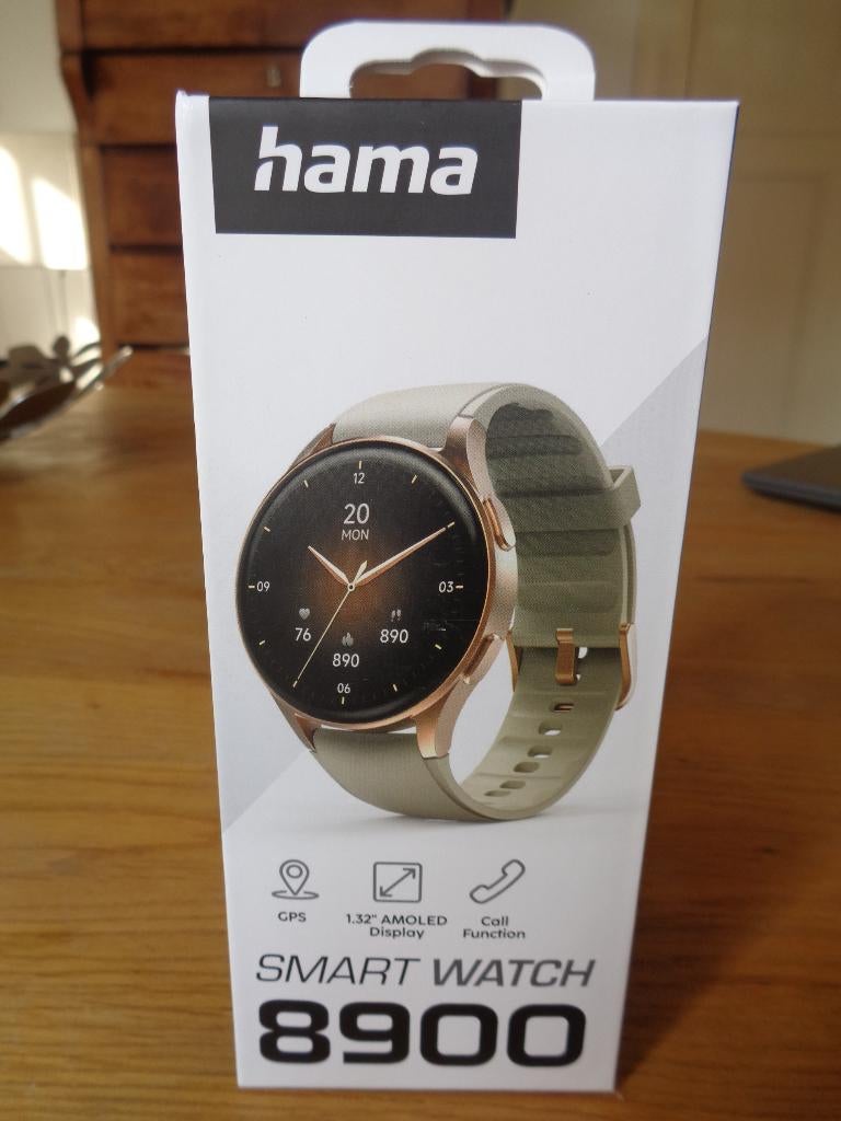 Hama 8900 GPS Smartwatch(beige), Conditie, Wit, Nieuw, Ophalen of Verzenden