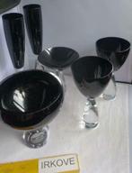 ZWART KRISTAL 6 DELEN * Mooie Set *, Verzamelen, Verzenden, Zo goed als nieuw, Kristal, Glas of Glazen