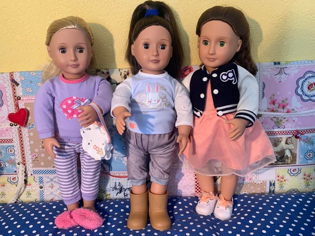 3 Our Generation poppen samen €30,-, Ophalen of Verzenden, Zo goed als nieuw, Overige typen