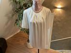 Boss Zijden Blouse Korte Mouw - Maat 44/6, Ophalen of Verzenden, Gedragen, Maat 42/44 (L), Wit