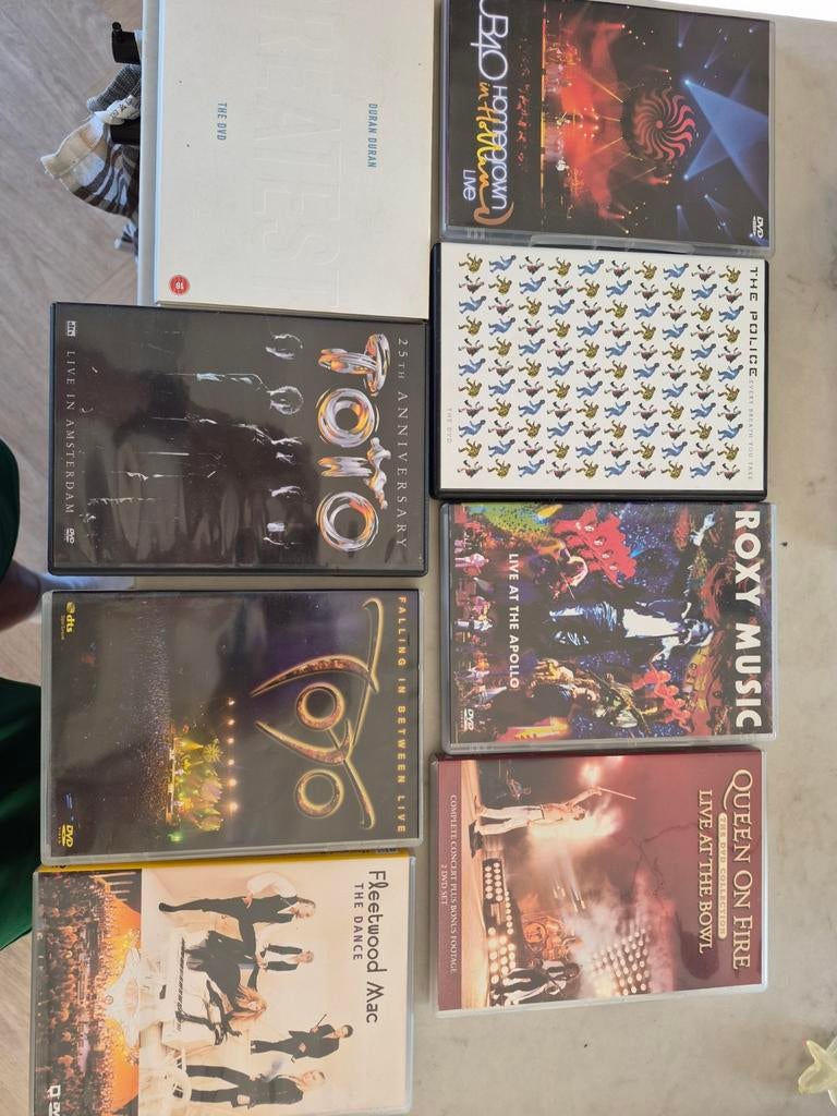 Muziek DVD's: Queen, Roxy Music, Toto, The Police etc, Cd's en Dvd's, Dvd's | Muziek en Concerten, Gebruikt, Alle leeftijden, Boxset
