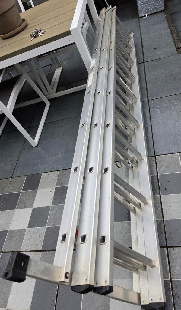 Alpe trap 3x9 treden - Stevige aluminium ladder/trap, Ophalen, Gebruikt