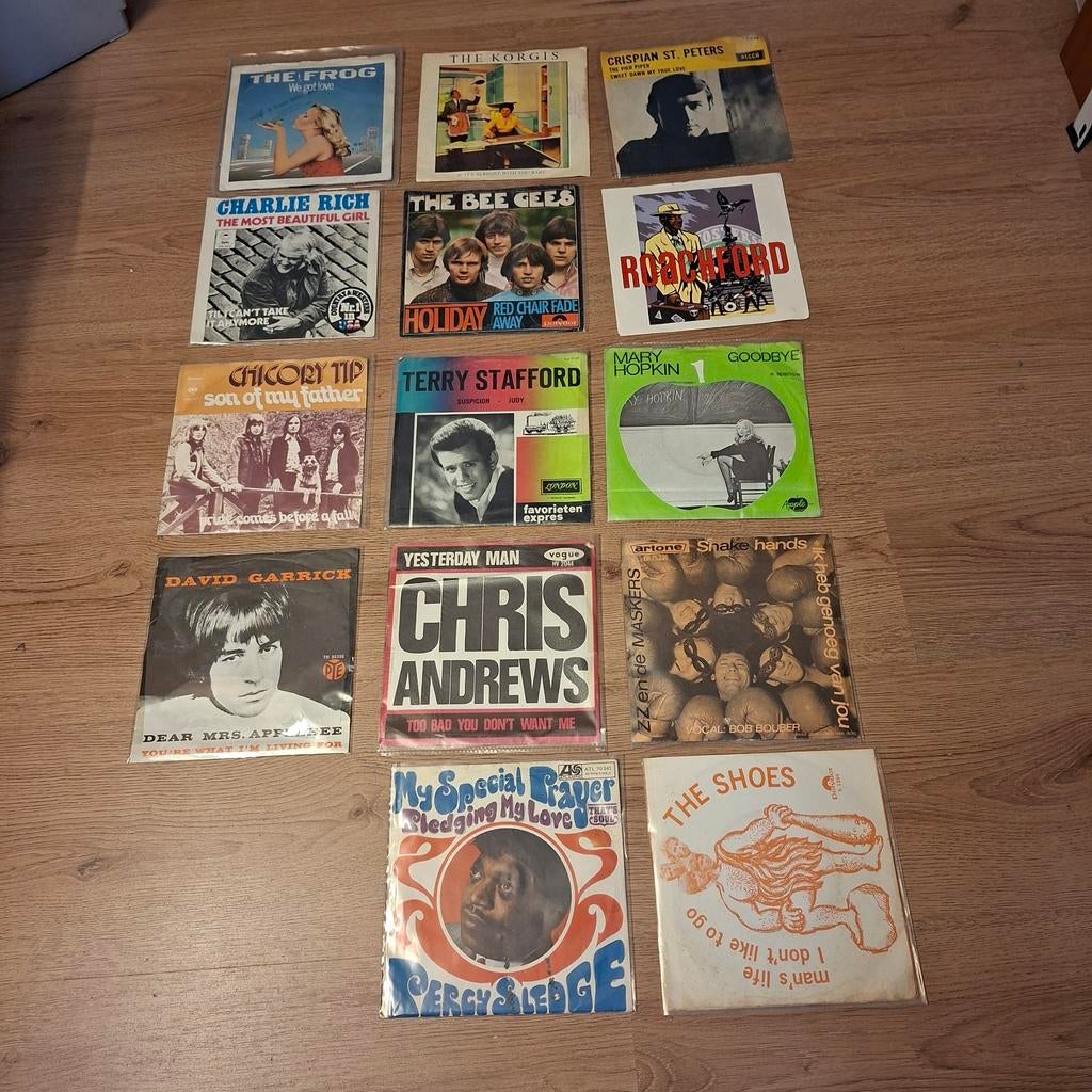 14 vinyl singels 60/ 70 jaren., Cd's en Dvd's, Ophalen of Verzenden, 1960 tot 1980, Gebruikt, Overige formaten