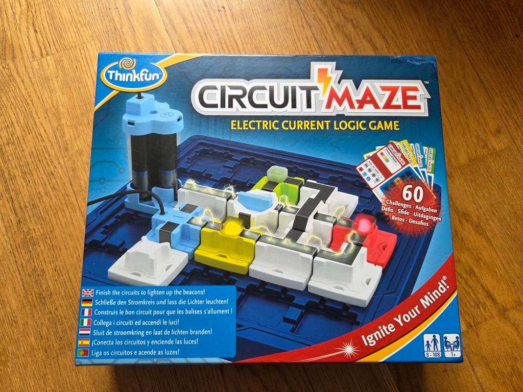Thinkfun Circuit Maze (smartgames), Hobby en Vrije tijd, Gezelschapsspellen | Bordspellen, Een of twee spelers, Ophalen of Verzenden