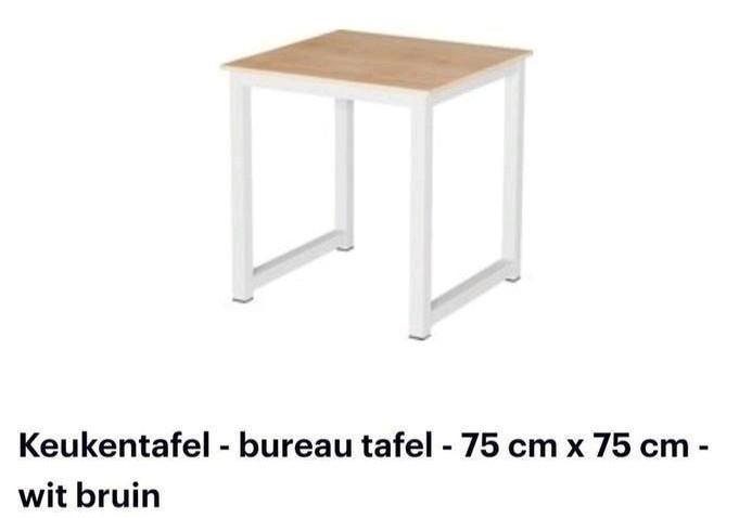 Fijne tafel voor kantoor of keuken of puzzel 75 x 75, Huis en Inrichting, Tafels | Bijzettafels, Zo goed als nieuw, Ophalen