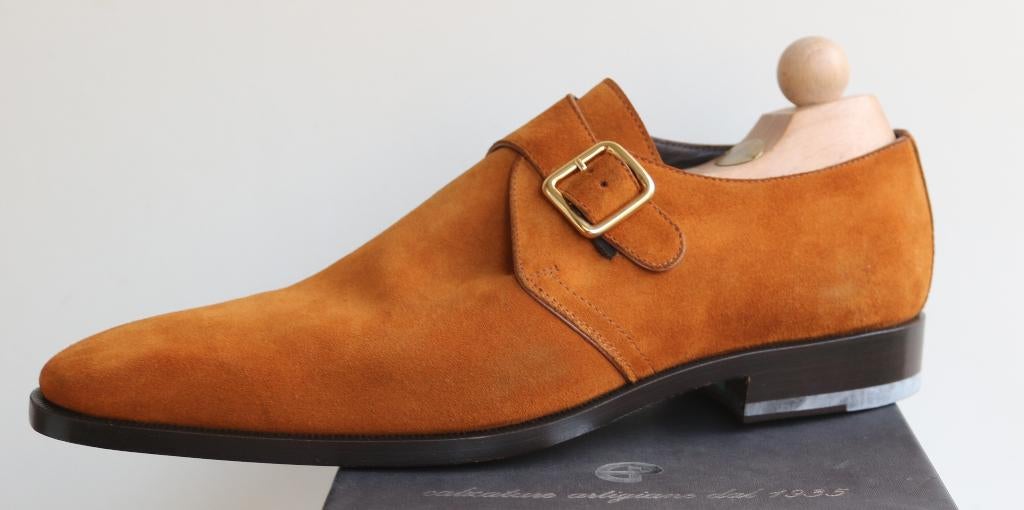 Nieuw! Enrico Piaceri suède single monk in 11.5 = maat 46, Enrico Piaceri, Bruin, Nieuw, Ophalen of Verzenden