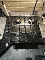 Everglades EVFH8018 Gaskookplaat - Zwart, 4 branders, Witgoed en Apparatuur, Zo goed als nieuw, Gas, Vrijstaand, 4 kookzones