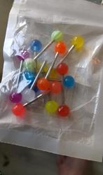Nieuwe tongpiercings - Diverse kleuren en stijlen, Sieraden, Tassen en Uiterlijk, Piercings, Ophalen of Verzenden, Nieuw, Overige materialen