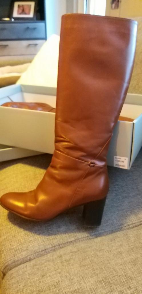 Igst leren manfield laarzen, Kleding | Dames, Schoenen, Ophalen of Verzenden, Zo goed als nieuw, Bruin, Hoge laarzen