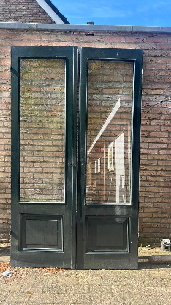 Hardhouten deuren 229 bij 65 cm, Ophalen, 120 cm of meer, 200 tot 215 cm, Buitendeur