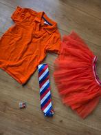 Oranje Koningsdag outfit: polo, rok en stropdas, Ophalen, Zo goed als nieuw, 110 t/m 116, Jongen of Meisje