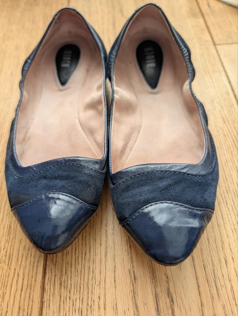 Bloch Ballerina's - Donkerblauw Suede/Lakleer, Blauw, Bloch, Gedragen, Ballerina's