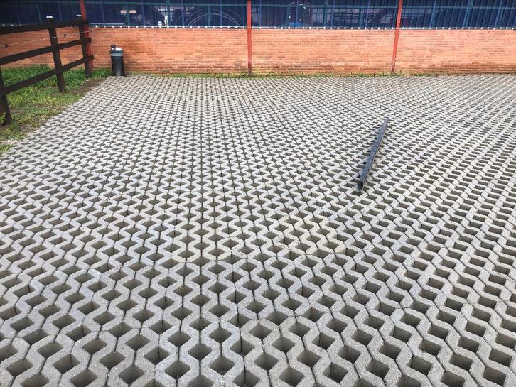 Grastegels 60x40 cm vlak of ribbel aan bodemprijzen., Tuin en Terras, Terrasdelen en Vlonders, Nieuw, Overige materialen, Verzenden