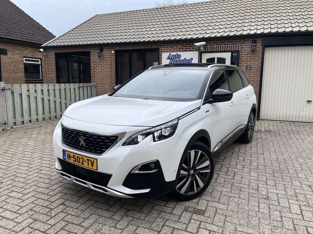 Peugeot 5008 1.2 PureTech GT-Line Avantage Panodak 7p, Gebruikt, 1199 cc, Wit, Origineel Nederlands