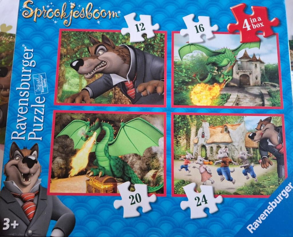 Efteling Sprookjesboom Ravensburger Puzzel 4 in 1, Ophalen of Verzenden, 10 tot 50 stukjes, Gebruikt, 2 tot 4 jaar