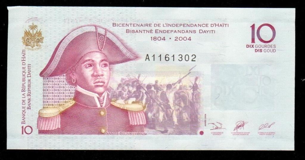 Bankbiljet - Haiti 10 Gourdes 2004., Ophalen of Verzenden, Noord-Amerika, Los biljet