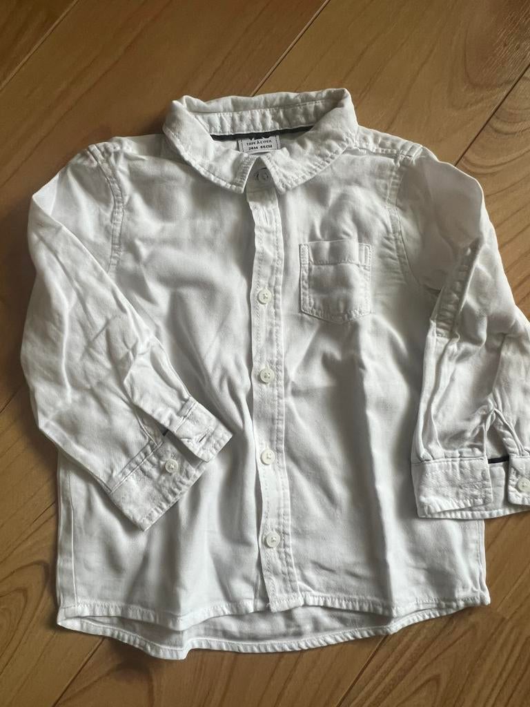 Tape a l’oeil Overhemd mt 86 nieuwstaat wit, Ophalen of Verzenden, Zo goed als nieuw, Jongetje, Overhemdje of Bloesje