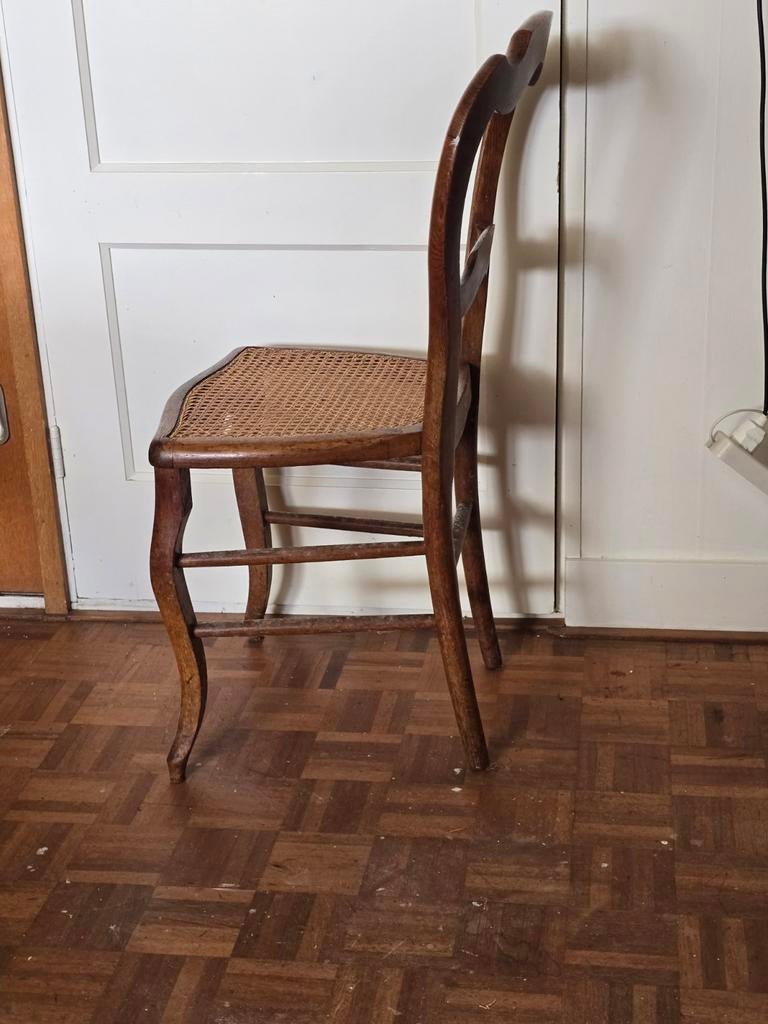 3x Louis XV stoelen met rotan zitting, Ophalen