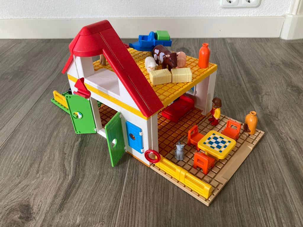 Partij Playmobil, boederij en diverse voertuigen, Ophalen, Gebruikt, Los playmobil