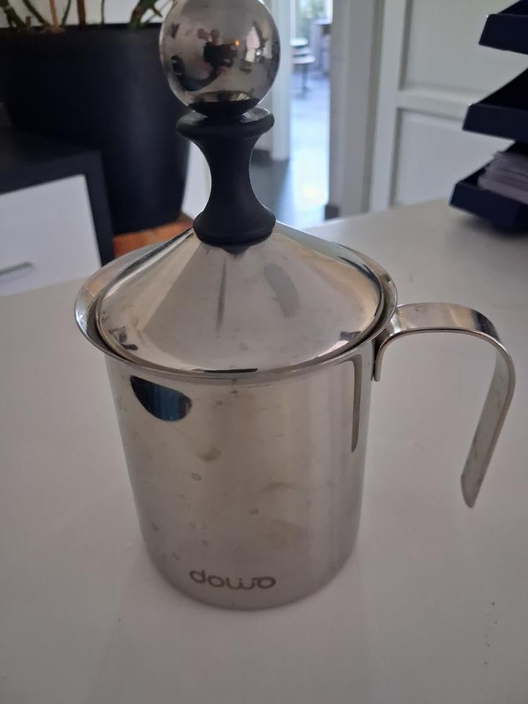 Dowo Melkopschuimer - Handmatig RVS, Ophalen of Verzenden, Gebruikt, Handmatige melkopschuimer