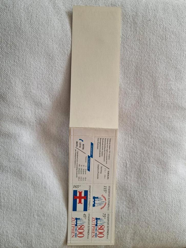 Zutphen 1190-1990 Postzegelzegelboekje - Ongebruikt, Postzegels en Munten, Postzegels | Nederland, Postfris, Na 1940, Ophalen of Verzenden