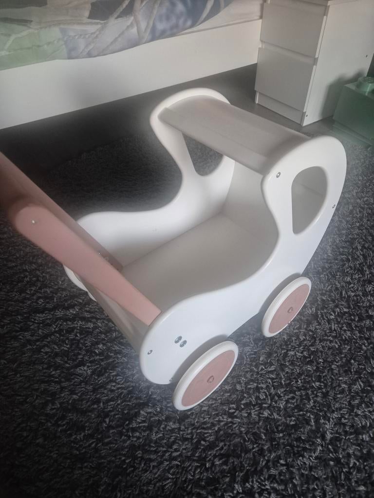 Poppenwagen, Ophalen, Hout, Minder dan 50 cm