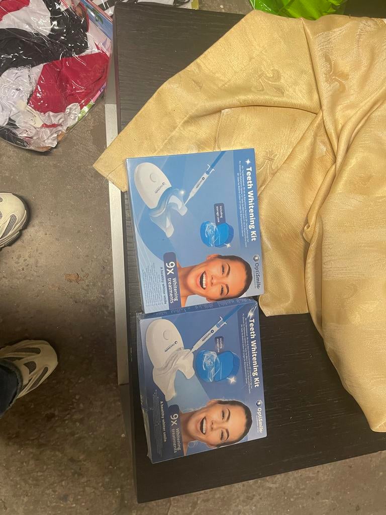 2x OptiSmile Teeth Whitening Kit - Nieuw in verpakking, Ophalen, Nieuw, Gehele gezicht, Verzorging