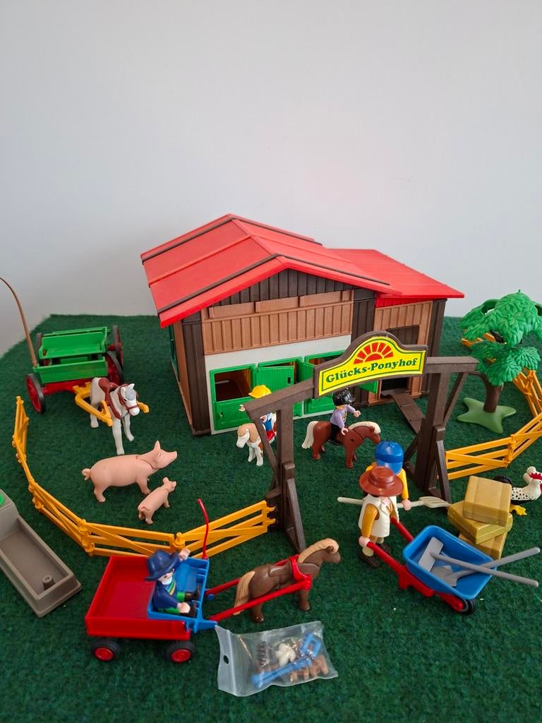 Playmobil 3775 Pony manege boerderij, Ophalen of Verzenden, Gebruikt, Complete set